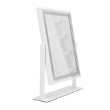 Vanity Mirror Touch Control 3 Color Modes Dimmable 360 Degree Rotation Makeup Mirror with LED Light Pearl White