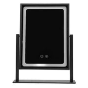 Vanity Mirror Touch Control 3 Color Modes Dimmable 360 Degree Rotation Makeup Mirror with LED Light Frosted Black In Australia - Darrahopens