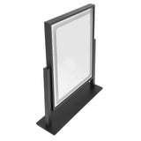 Vanity Mirror Touch Control 3 Color Modes Dimmable 360 Degree Rotation Makeup Mirror with LED Light Frosted Black In Australia - Darrahopens