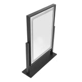 Vanity Mirror Touch Control 3 Color Modes Dimmable 360 Degree Rotation Makeup Mirror with LED Light Frosted Black