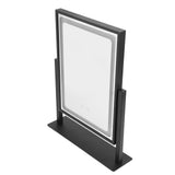 Vanity Mirror Touch Control 3 Color Modes Dimmable 360 Degree Rotation Makeup Mirror with LED Light Frosted Black