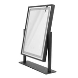Vanity Mirror Touch Control 3 Color Modes Dimmable 360 Degree Rotation Makeup Mirror with LED Light Frosted Black