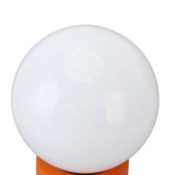 Retro Table Lamp Decorative Glass Lampshade Wooden Base USB Small Nightstand Light for Bedroom Bedside Orange