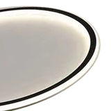 Round Ceiling Light Thin Flat Modern Flush Mount Lighting Fixture for Bedroom 100‑265V Warm Light Style 30cm Black