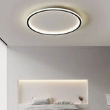Round Ceiling Light Thin Flat Modern Flush Mount Lighting Fixture for Bedroom 100‑265V Warm Light Style 30cm Black