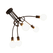 Modern Chandelier Ceiling Light Fixture Industrial Wrought Iron Study Bedroom Living Room Lamp Black 110V 3 Light Colors