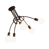 Modern Chandelier Ceiling Light Fixture Industrial Wrought Iron Study Bedroom Living Room Lamp Black 110V 3 Light Colors
