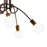 Modern Chandelier Ceiling Light Fixture Industrial Wrought Iron Study Bedroom Living Room Lamp Black 110V 3 Light Colors