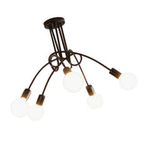 Modern Chandelier Ceiling Light Fixture Industrial Wrought Iron Study Bedroom Living Room Lamp Black 110V 3 Light Colors
