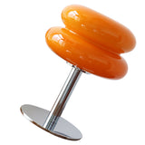 Glass Macaron Table Lamp Kids Bedside Lamp USB Three Color Dimmable Table Lamps for Bedroom Orange