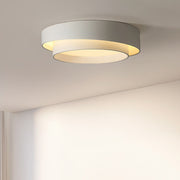 Round Flush Mount Light Doubel Ring Style Warm Lighting Ceiling Hallway Ceiling Light Fixture Eye Friendly Indoor Lamp White