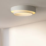 Round Flush Mount Light Doubel Ring Style Warm Lighting Ceiling Hallway Ceiling Light Fixture Eye Friendly Indoor Lamp White
