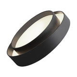 Bedroom Ceiling Light 45W Stepless Dimming Round Flush Mount LED Ceiling Light with Remote Control for Study Room Hallway Living Room Black 40 X 14cm / 15.7 X 5.5in