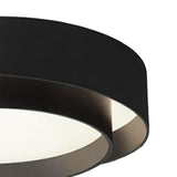 Bedroom Ceiling Light 45W Stepless Dimming Round Flush Mount LED Ceiling Light with Remote Control for Study Room Hallway Living Room Black 40 X 14cm / 15.7 X 5.5in