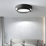 Bedroom Ceiling Light 45W Stepless Dimming Round Flush Mount LED Ceiling Light with Remote Control for Study Room Hallway Living Room Black 40 X 14cm / 15.7 X 5.5in