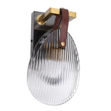 Clear Shell Shape Wall Sconce Light Modern Wall Lamp with Glass Lampshade for Living Room Bedroom Hallway Mirror Kitchen