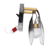 Clear Shell Shape Wall Sconce Light Modern Wall Lamp with Glass Lampshade for Living Room Bedroom Hallway Mirror Kitchen