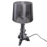 Transparent Acrylic Bedside Table Lamp Contemporary Baroco Style Reading Desk Light Nightstand Lamp for Living Room Bedroom Office