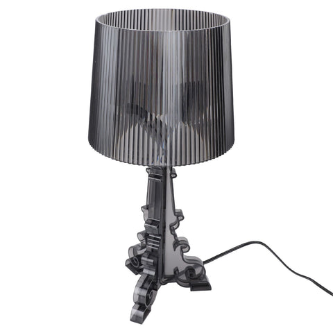 Transparent Acrylic Bedside Table Lamp Contemporary Baroco Style Reading Desk Light Nightstand Lamp for Living Room Bedroom Office