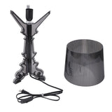 Transparent Acrylic Bedside Table Lamp Contemporary Baroco Style Reading Desk Light Nightstand Lamp for Living Room Bedroom Office