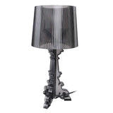 Transparent Acrylic Bedside Table Lamp Contemporary Baroco Style Reading Desk Light Nightstand Lamp for Living Room Bedroom Office