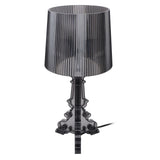 Transparent Acrylic Bedside Table Lamp Contemporary Baroco Style Reading Desk Light Nightstand Lamp for Living Room Bedroom Office
