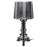 Transparent Acrylic Bedside Table Lamp Contemporary Baroco Style Reading Desk Light Nightstand Lamp for Living Room Bedroom Office