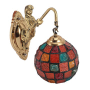 Turkish Wall Sconce Glass Iron 60W E27 E26 Hardwired Decorative Mosaic Wall Lamp for Living Room Bedroom In Australia - Darrahopens