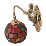 Turkish Wall Sconce Glass Iron 60W E27 E26 Hardwired Decorative Mosaic Wall Lamp for Living Room Bedroom In Australia - Darrahopens