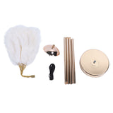 Ostrich Plume Floor Lamp Iron Art 61 Inch LED USB Stepless Dimmable Modern Decorative Standing Lamp for Bedside Living Room White