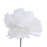 Ostrich Plume Floor Lamp Iron Art 61 Inch LED USB Stepless Dimmable Modern Decorative Standing Lamp for Bedside Living Room White