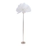 Ostrich Plume Floor Lamp Iron Art 61 Inch LED USB Stepless Dimmable Modern Decorative Standing Lamp for Bedside Living Room White