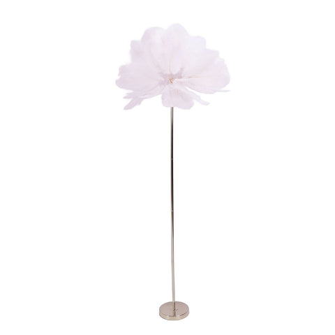 Ostrich Plume Floor Lamp Iron Art 61 Inch LED USB Stepless Dimmable Modern Decorative Standing Lamp for Bedside Living Room Pink In Australia - Darrahopens