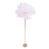 Ostrich Plume Floor Lamp Iron Art 61 Inch LED USB Stepless Dimmable Modern Decorative Standing Lamp for Bedside Living Room Pink