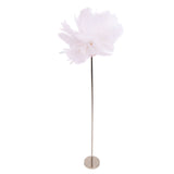 Ostrich Plume Floor Lamp Iron Art 61 Inch LED USB Stepless Dimmable Modern Decorative Standing Lamp for Bedside Living Room Pink