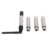 2.4G ISM 512 Wireless Transmitter Receiver 3 Pin Male Female 126 Channels Wireless 3 Receiver with 1 Transmitter for LED Stage Bar Party Light