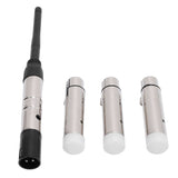 2.4G ISM 512 Wireless Transmitter Receiver 3 Pin Male Female 126 Channels Wireless 3 Receiver with 1 Transmitter for LED Stage Bar Party Light