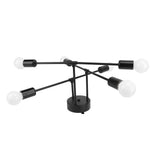 LED Flush Mount Ceiling Light Fixture Iron Art Modern 6 Light E26 Bulbs Chandelier for Bedroom Kitchen Office