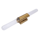 Wall Light Fixture Gold Brushed Metal Glass Lampshade Elegant Modern Wall Sconce with E26 Socket 100-240V