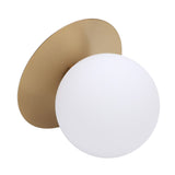 Modern Globe Sconce Indoor Wall Light Sconce for Living Room Bedroom Hallway G9 Bulb Compatible Milky White Glass Lampshade Gold Brushed Without Bulb In Australia - Darrahopens