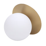 Modern Globe Sconce Indoor Wall Light Sconce for Living Room Bedroom Hallway G9 Bulb Compatible Milky White Glass Lampshade Gold Brushed Without Bulb In Australia - Darrahopens