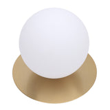 Modern Globe Sconce Indoor Wall Light Sconce for Living Room Bedroom Hallway G9 Bulb Compatible Milky White Glass Lampshade Gold Brushed Without Bulb