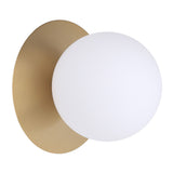 Modern Globe Sconce Indoor Wall Light Sconce for Living Room Bedroom Hallway G9 Bulb Compatible Milky White Glass Lampshade Gold Brushed Without Bulb