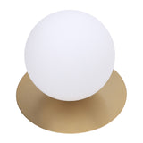 Modern Globe Sconce Indoor Wall Light Sconce for Living Room Bedroom Hallway G9 Bulb Compatible Milky White Glass Lampshade Gold Brushed Without Bulb