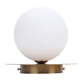 Modern Globe Sconce Indoor Wall Light Sconce for Living Room Bedroom Hallway G9 Bulb Compatible Milky White Glass Lampshade Gold Brushed Without Bulb