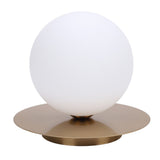 Modern Globe Sconce Indoor Wall Light Sconce for Living Room Bedroom Hallway G9 Bulb Compatible Milky White Glass Lampshade Gold Brushed Without Bulb