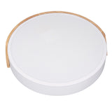 LED Flush Mount Ceiling Light 2000LM 3000K 4000K 6000K Dimmable Round Wood LED Ceiling Light with Remote 110-265V In Australia - Darrahopens
