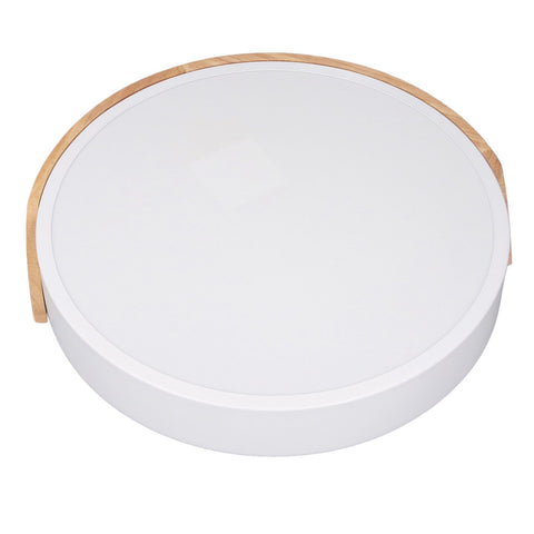 LED Flush Mount Ceiling Light 2000LM 3000K 4000K 6000K Dimmable Round Wood LED Ceiling Light with Remote 110-265V In Australia - Darrahopens