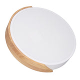 LED Flush Mount Ceiling Light 2000LM 3000K 4000K 6000K Dimmable Round Wood LED Ceiling Light with Remote 110-265V