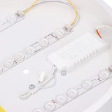 LED Flush Mount Ceiling Light 2000LM 3000K 4000K 6000K Dimmable Round Wood LED Ceiling Light with Remote 110-265V